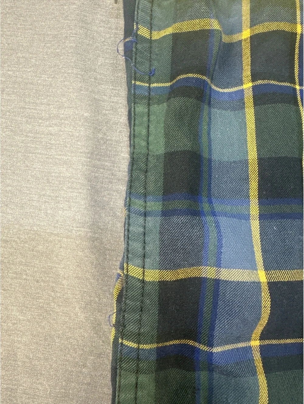 The North Face Men's XL Plaid Button-Down Shirt in Blue and Green Cotton Blend
